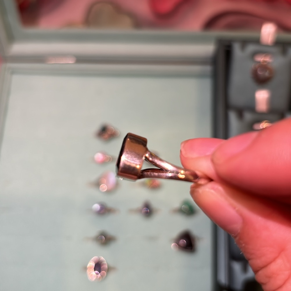 Faceted Labradorite Ring Size 8 - image 2